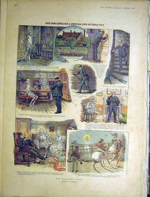 Original alter antiker Druck Auswanderer Geist Ralston Skizzen Geschichte Jones 1898 19.