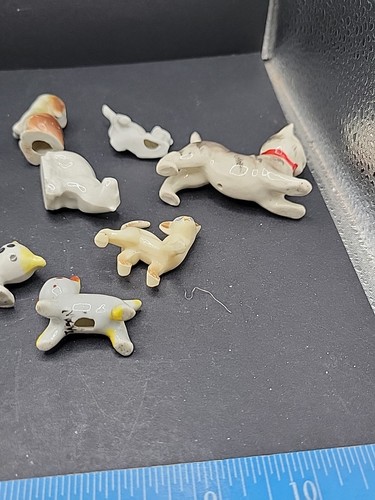 14 Vintage Bone China/other Mini Cats,dogs,bear Figurines. - Picture 19 of 20