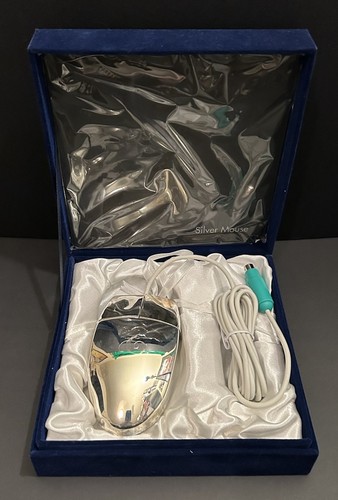 Wallace Silversmiths SILVER PLATED COMPUTER MOUSE w/ Box & Mouse Pad Gift Set - 第 1/9 張圖片