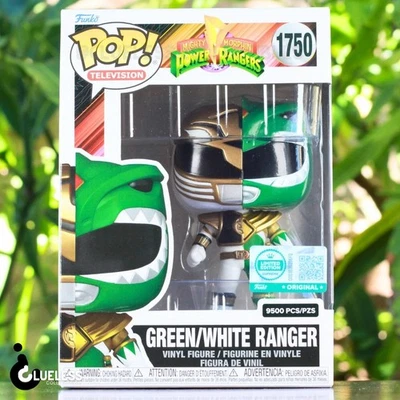 Funko Pop! Power Rangers Green/White Ranger #1750 [LE 9500] & Protector