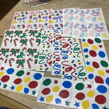 NEW ~Creative Memories Stickers  Lot~ Vintage 1995 ~ varied themes ~ 16 Sheets