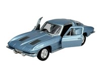 Welly Old Timer 1963 Chevrolet Corvette C2 Blau 1:34 Die Cast Metal Model Neu