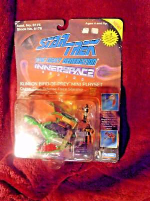 Vintage 1994 Playmates Star Trek TNG Mini Playset ''Klingon Bird of Prey' ungeöffnet