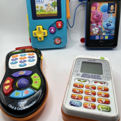 Lot Of Vtech Toys Click And Count Remote Smart Phone Blues Clues And FP