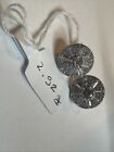 stud earrings Silver Round Stone And Baguette Stone Around