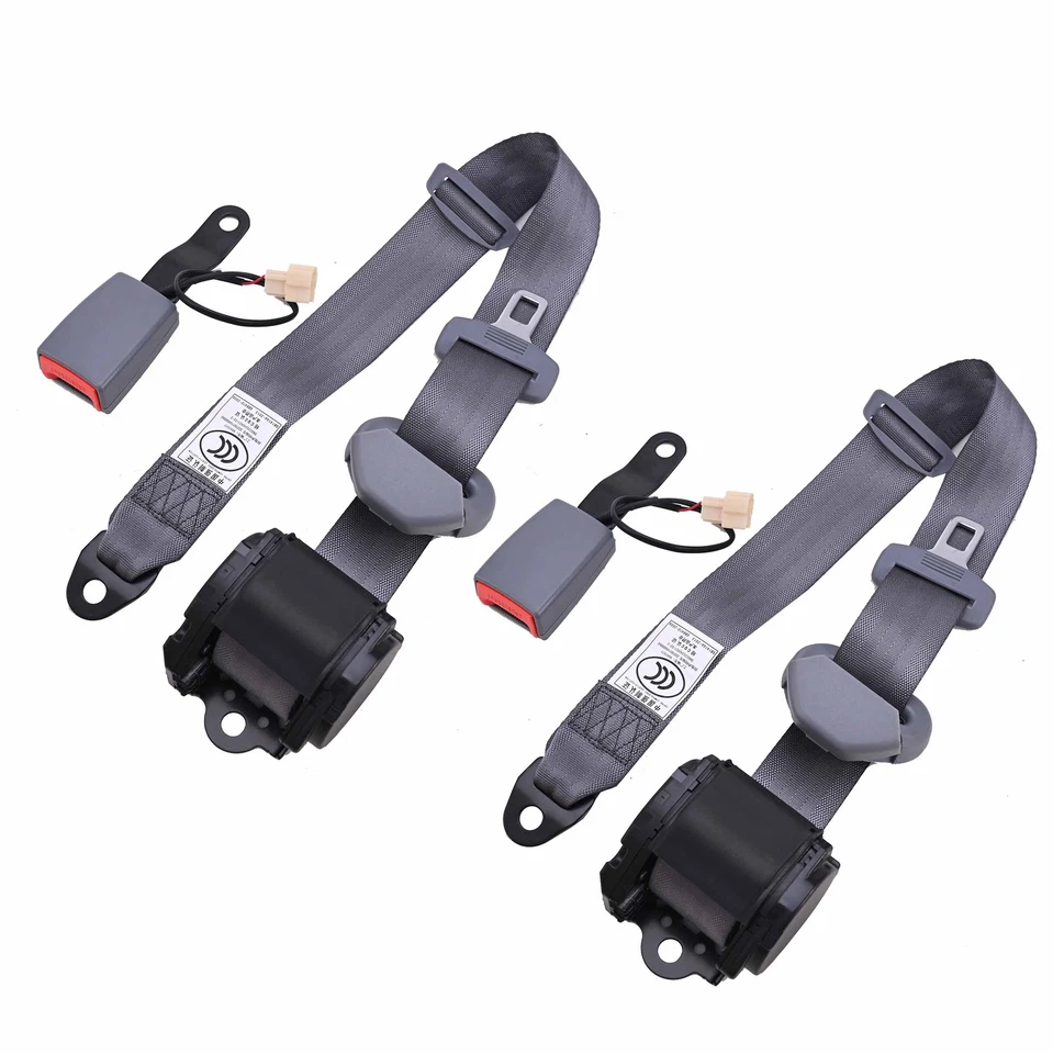 2pcs For Fxd Car Cars 3 Point Harness Replace Belt Seat Belt Lap Strap Gray Foto 4 de 4