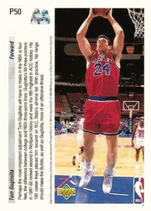 1992-93 Upper Deck McDonald's Basketball P50 Tom Gugliotta - Image 2 of 2