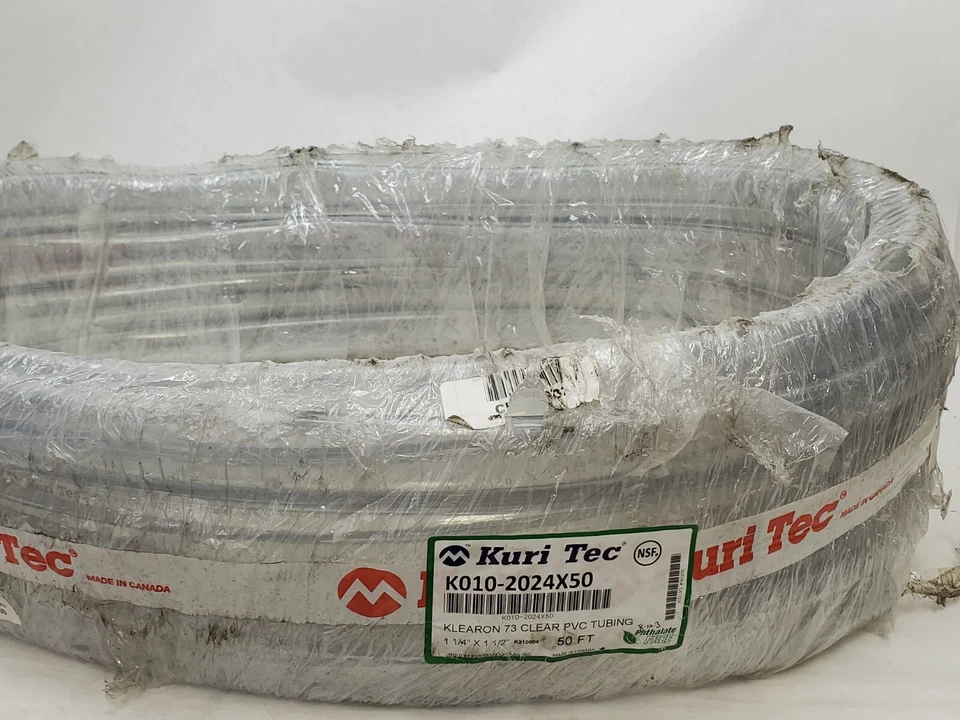 Kuri Tec Clearbraid K010-2024X50 KLEARON 73 Clear PVC Tubing 1-1/4" ID x 50FT - Image 3 of 4