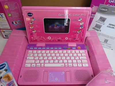 Vtech - Genius XL Color Pro Kinderlaptop zweisprachig Französisch Englisch Rosa