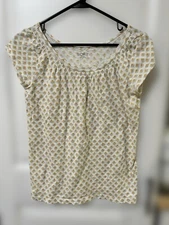 Loft Outlet Size Small Orange And Beige Blouse,