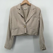 Jason Wu Linen Blend Blazer in Cream S A6
