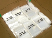 5000 Zip Seal Lock 3" x 4" Reclosable Clear 2mil 3x4 Resealable Bag 5,000 Pieces