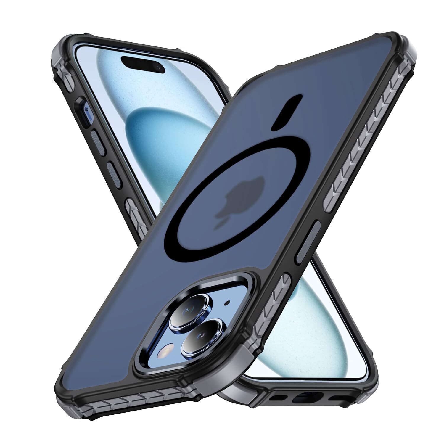 U.S. Military Standard MagSafe Compatible for iPhone 15 Case Metal Button M 540