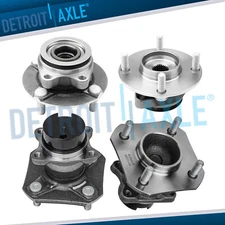 Front and Rear Wheel Bearing and Hubs for 2007 - 2012 Nissan Versa 4-Wheel ABS