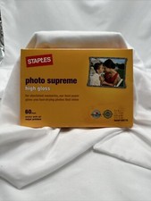 Staples Photo Supreme High Gloss Photo Paper 4x6 - 60 Pack New
