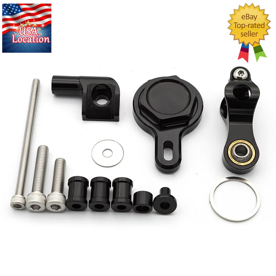 Kit de montaje de soporte amortiguador de dirección de fibra de carbono para Yamaha YZF R1 1998-2001 1999 Foto 3 de 4