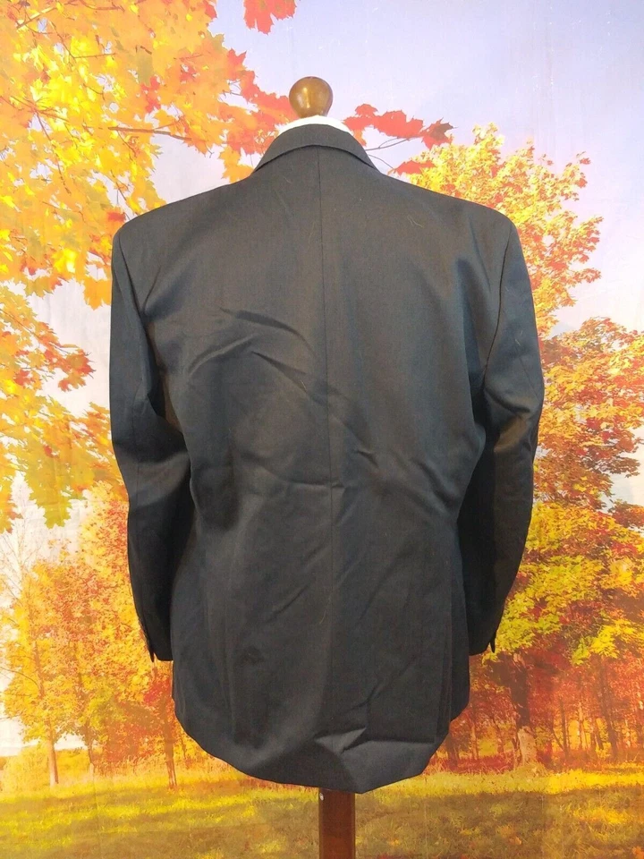 Jaqueta Pierre Cardin feita na Inglaterra azul 100% lã. Baú masculino tamanho 44 Reino Unido - Imagem 2 de 4