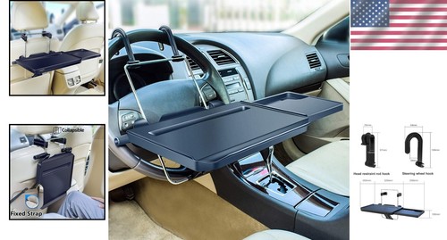 Adjustable Steering Wheel & Back Seat Tray for Eating and Working in Car - Picture 2 of 8