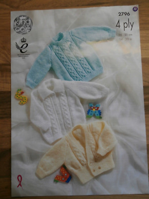 Baby Kleinkind 4-lagig Strickmuster Jacke Wickel Strickjacke King Cole 2796