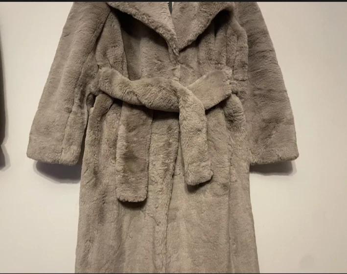 ENA PELLY X REBECCA JUDD Faux Fur Jacket Long Size 12 BNWT Was $449 Now $150 - image 3 of 4