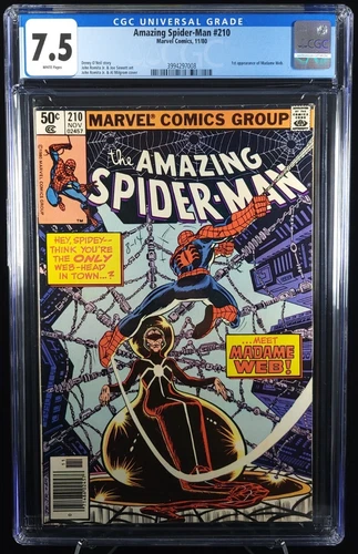 Amazing Spider-Man 210 CGC 7.5 VF- White 1st Madame Web