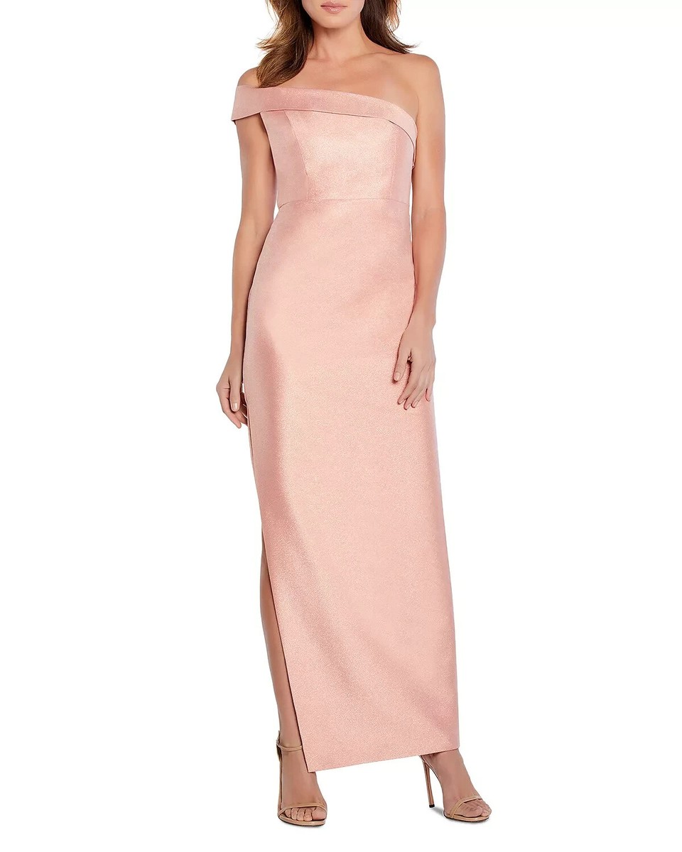 aidan mattox champagne dress Aidan Mattox