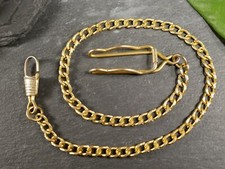 Tolle Goldfarbene Taschenuhrenkette Mit Clip Panzerkette Charivari Tracht 