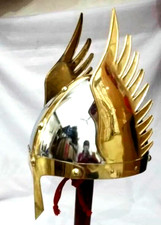 Handmade Wearable Medieval Knight Norman King Winged Viking Helmet Halloween Gif