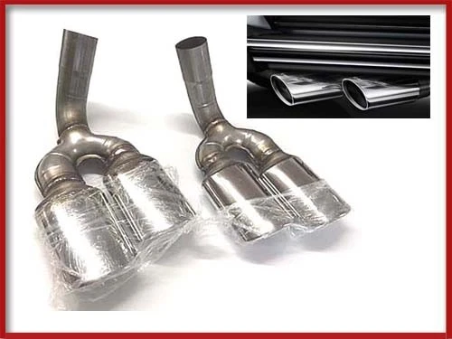 Puntas silenciador G63 G500 G350 cromo doble escape G-Wagon logotipo tubo 1990-2006 Foto 3 de 4