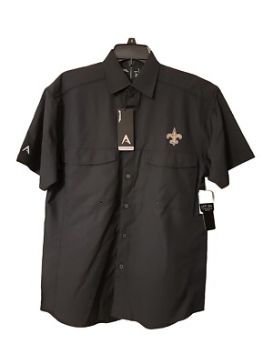 new orleans saints dress shirts Cutter & Buck New Orleans Saints Easy Care Stretch Oxford Stripe Mens Long Sleeve Button Down Shirt in Charcoal