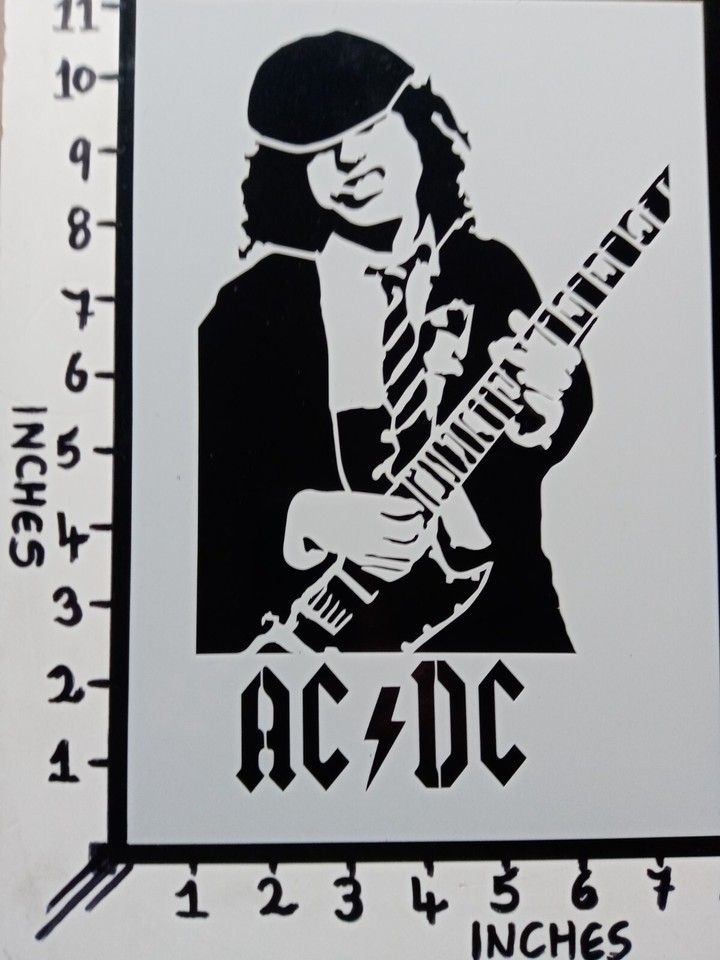 STENCIL ACDC REUSABLE CLEAR FILM USE OVER AND OVER | eBay