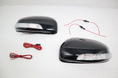 LED Turning Signal Exterior Mirror Black Cover Fit 2009~ 2013 FX35