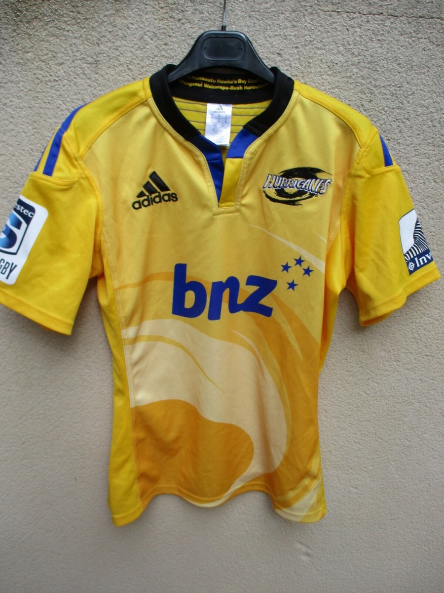 Maillot Super Rugby HURRICANES 2015 shirt ADIDAS BNZ jaune home M