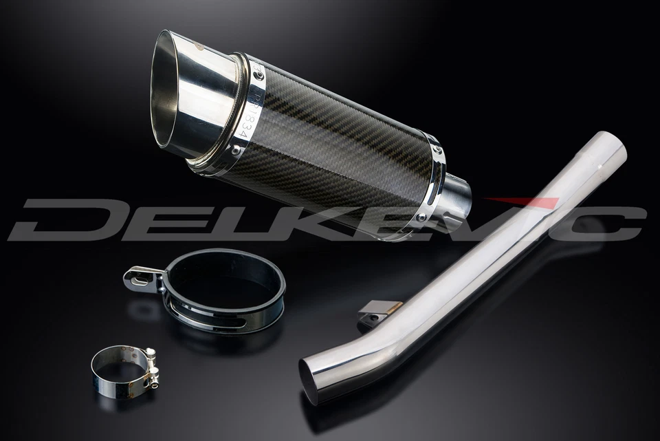Kit silenciador escape carbono redondo 8" para Suzuki GSX600F 600 Katana 1997-2006 Foto 3 de 4