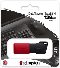 128GB Kingston Technology DataTraveler Exodia M USB 3.2 Type-A Flash Drive