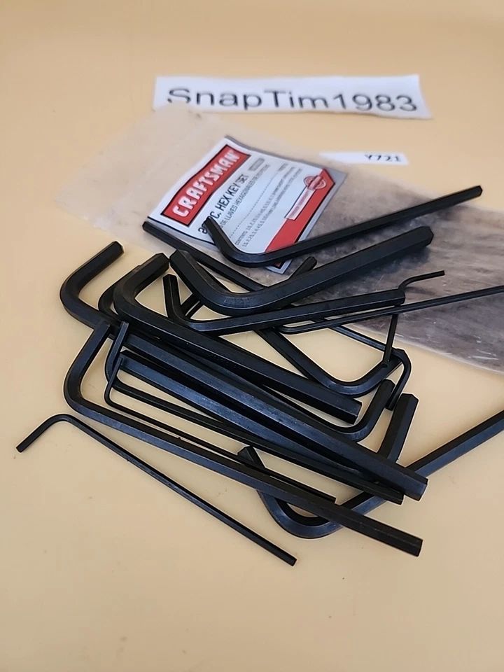 Craftsman 20 piece Long & Short Arm Metric Set Screw Keys 9-46677A - Image 2 of 4