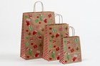 Papiertragetaschen klassische Weihnachten Papiertüte Winter rot grün weiß