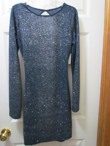 WINDSOR JUNIORS BLUE SEQUIN MINI DRESS; SIZE "L"; NEW W/ TAGS!