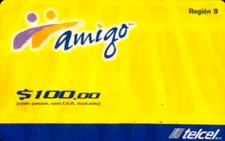 Phonecard Mexico Mobile Yellow Card Telcel Amigo Region 9 02/2007 100