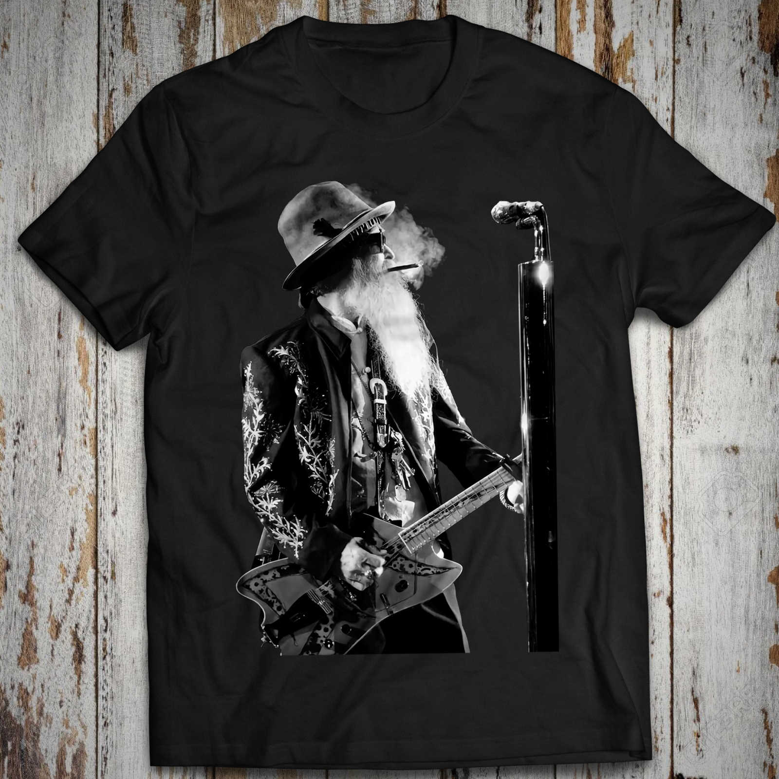 ZZ Top Billy Gibbons Eliminator Afterburner Men's Tee Regular Size Cotton