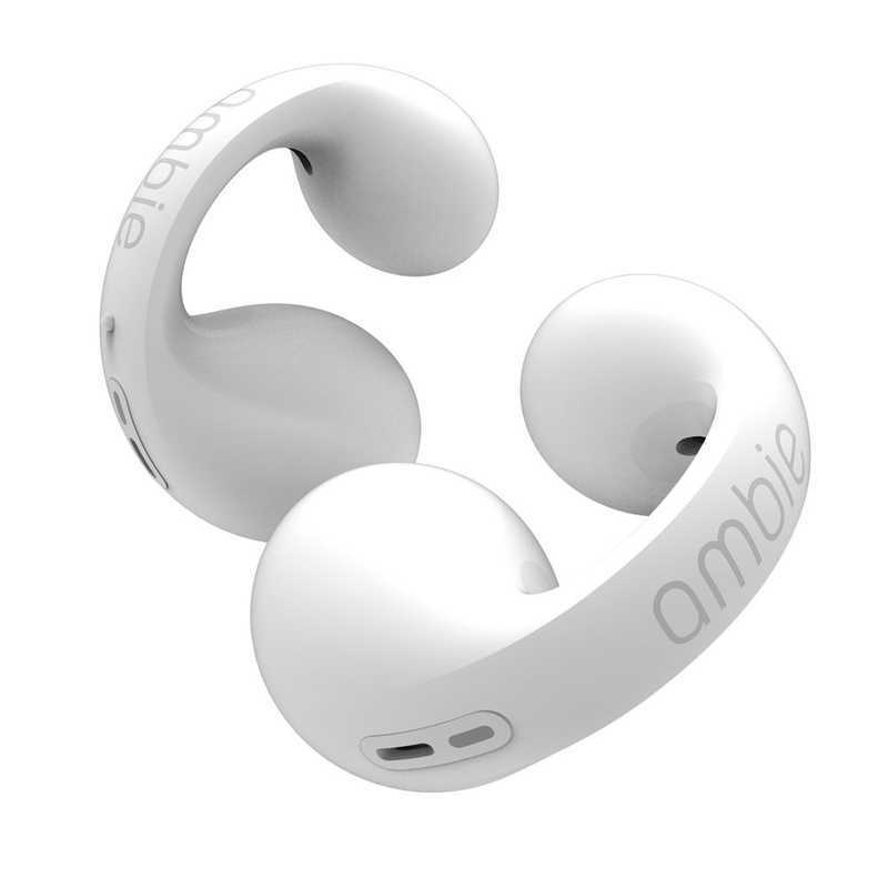 ambie Sound Earcuffs White Wireless Earphone AM-TW01/WC Not Block Ears