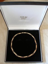 9CT YELLOW GOLD CHOKER / COLLAR NECKLACE MADE IN ITALY BRAND NEW IN BOX STUNNING