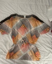 Top multicolor marca Silk Notice vintage, talla mediana 