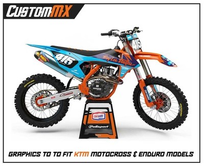 CustomMX - Grafik Kit: passend für KTM SX SXF EXC 85 125 150 250 300 350 450 Modelle