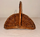 Vintage Woven Wicker Basket with Handle Flower Gathering / Herb - 8" x 11" — photo 8