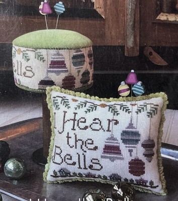 I HEAR THE BELLS hd-166 Cross Stitch Pattern by Hands On Design w Backing & Pins