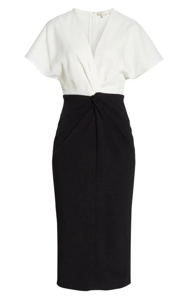 Ted Baker платье Ellame оболочка обтяжку надежном платье черный белый - Изображение 4 из 4