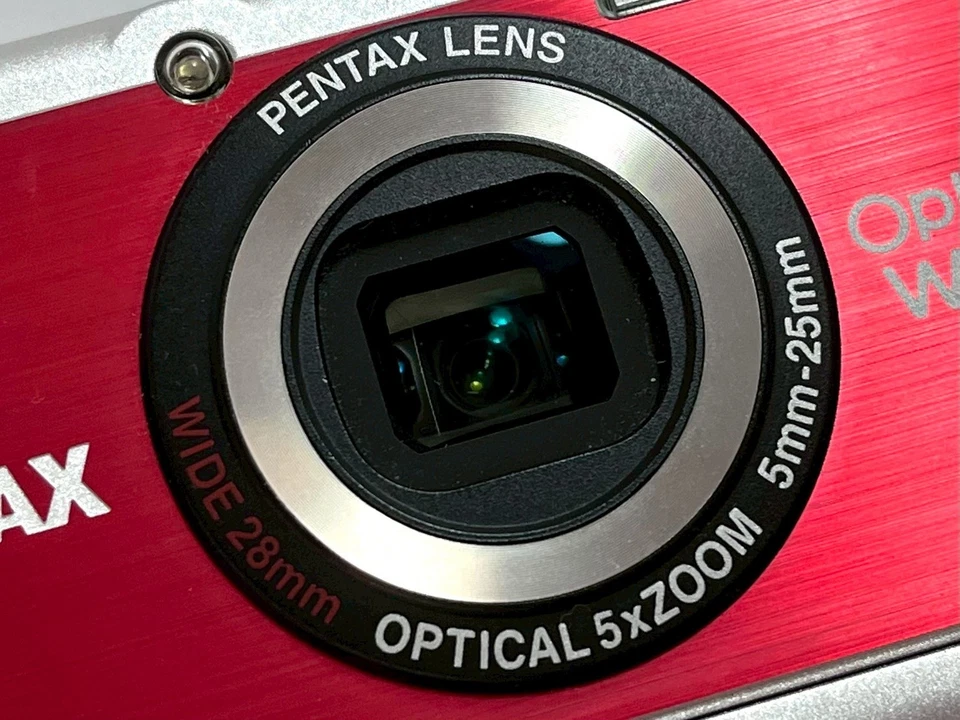 Pentax Optio W80 12.1MP 5x Waterproof Compact Digital Camera Red JP (59161NY3) - Image 3 of 4