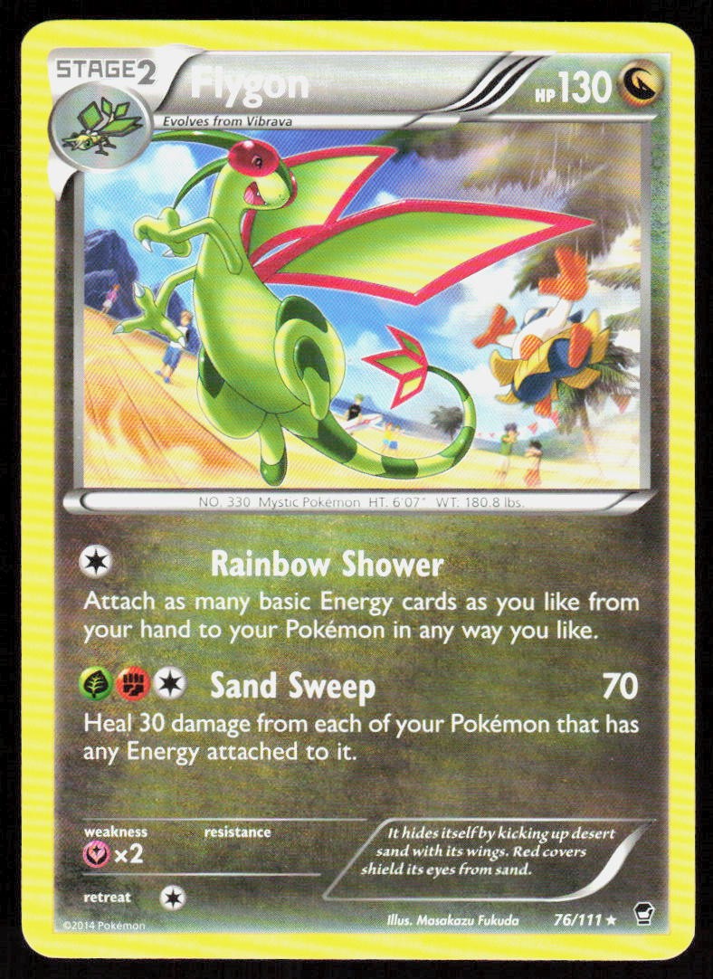 Flygon 76/111 Rare Furious Fists Pokemon Moderately Played