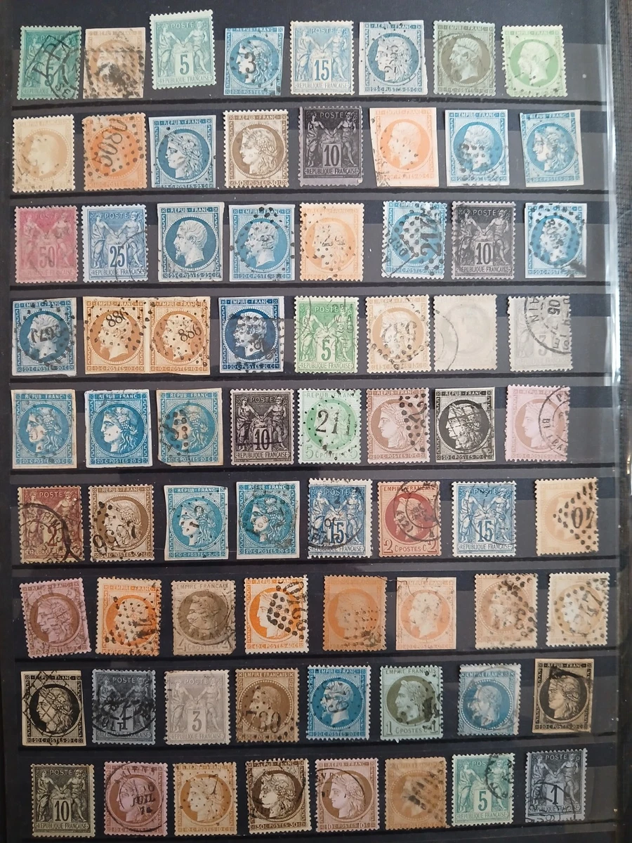 FRANCE.LOT DE 283 timbres oblitérés (années1970 à 1979) mis à prix 3,5% cote EUR 5,00 - FR